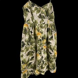 H&M Linen-Blend Lemon Dress